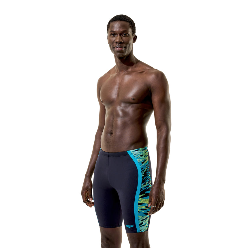Speedo Herren-Schwimmjammer Hyperboom Splice Anthrazit/HyperTeal