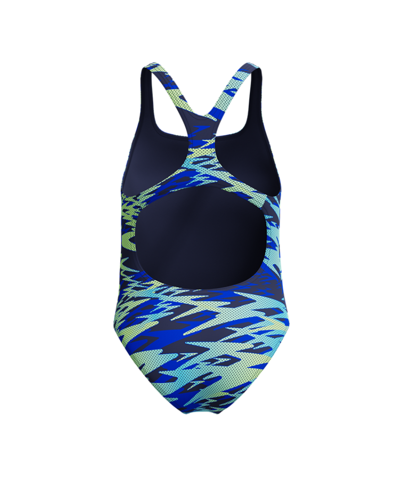Speedo Meisjes Badpak Hyperboom Print Medalist Marine/Groen