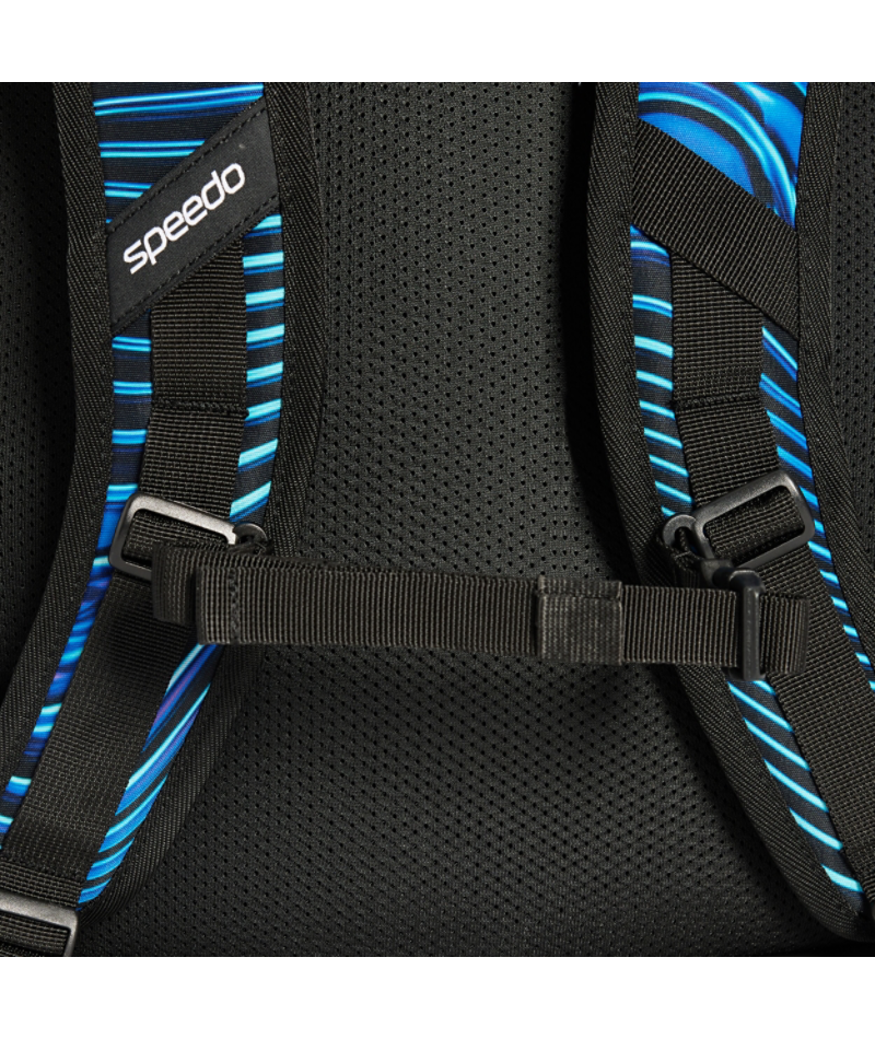 Speedo Rugtas 35L Team Bag Printed Zwart/Blauw
