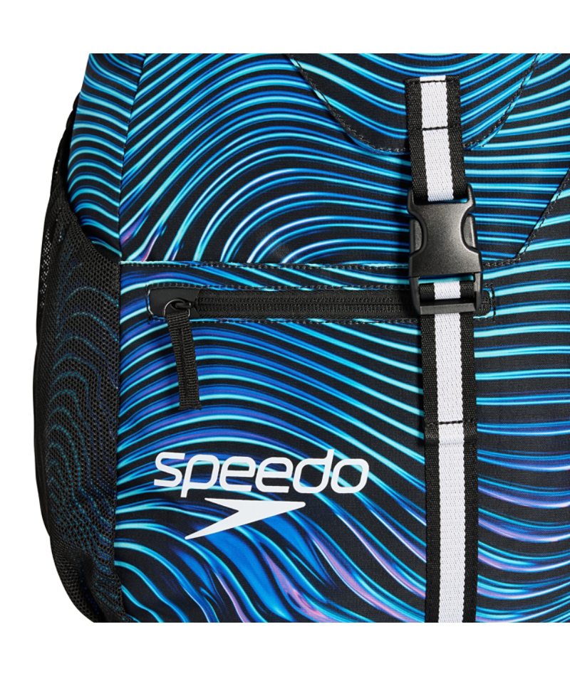 Speedo Rugtas 35L Team Bag Printed Zwart/Blauw