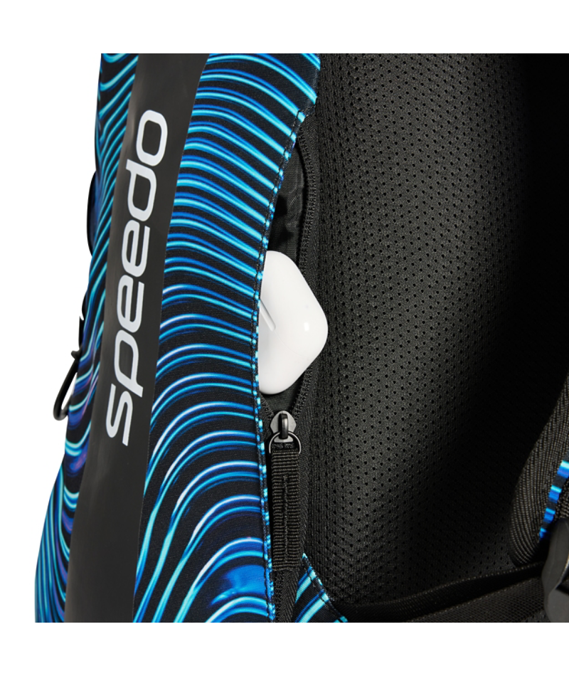 Speedo Rugtas 35L Team Bag Printed Zwart/Blauw