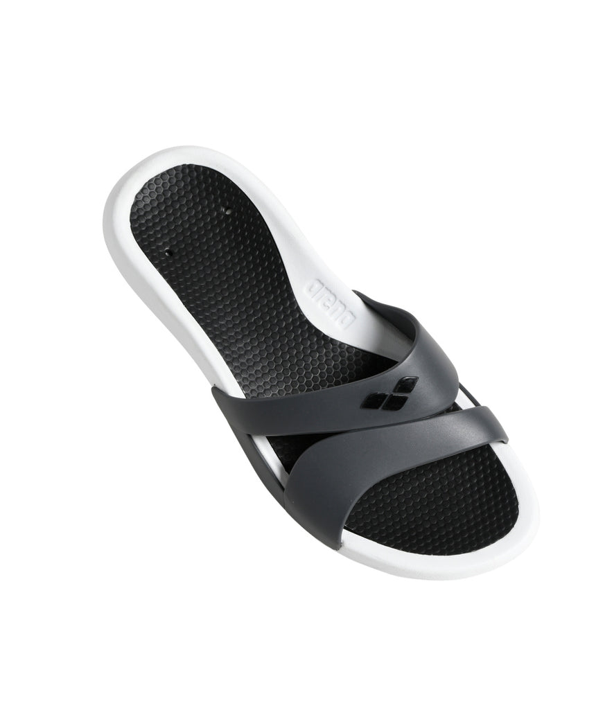 Arena Badslippers Nina Wit/Donkergrijs