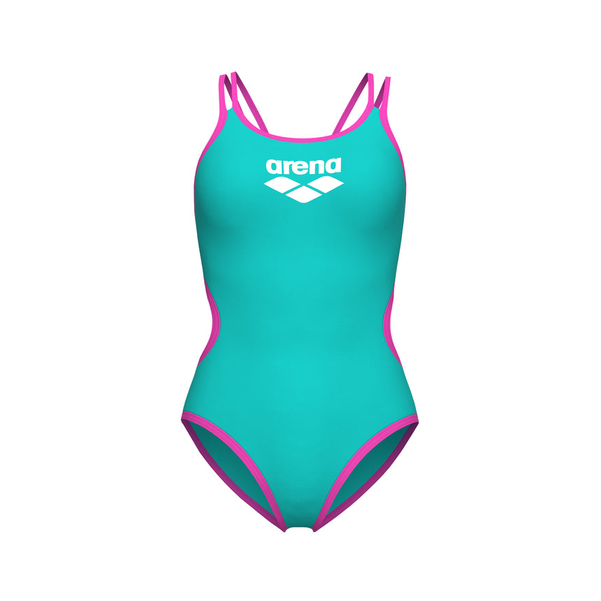 Arena Dames Badpak One Double Cross Back One Piece Water Shocking Pink