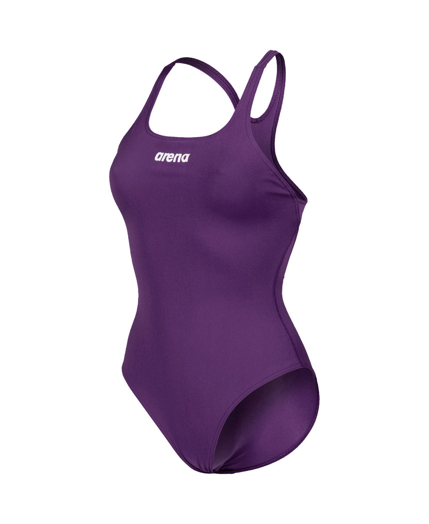 Arena Dames Badpak Team Swim Pro Solid Pruim-Wit