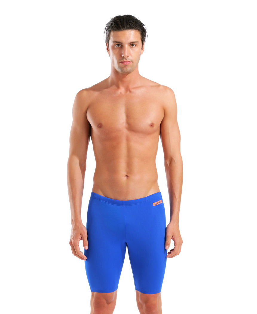 Arena Mens Swim Jammer Team Solid Neon Blue Team Orange