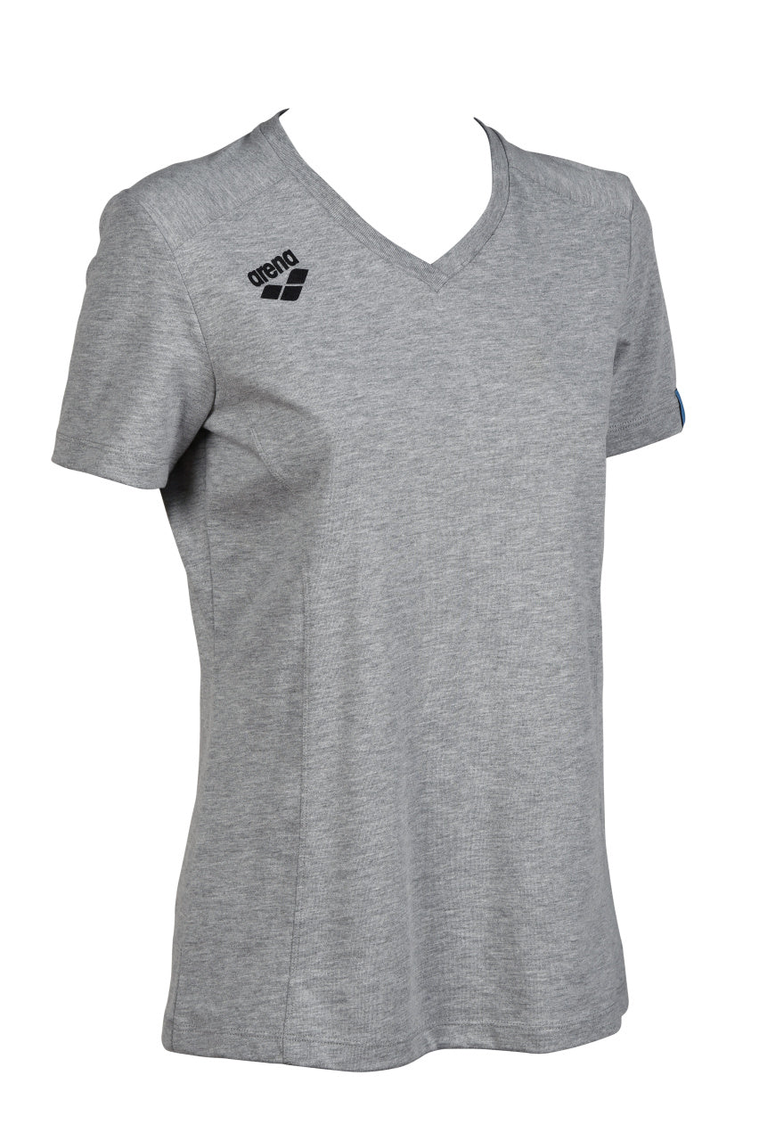 Arena Dames T-shirt Team Panel Heather-Grijs