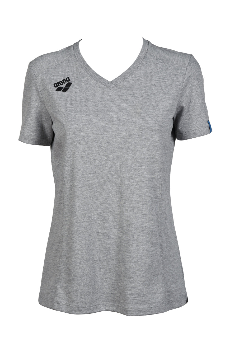 Arena Dames T-shirt Team Panel Heather-Grijs