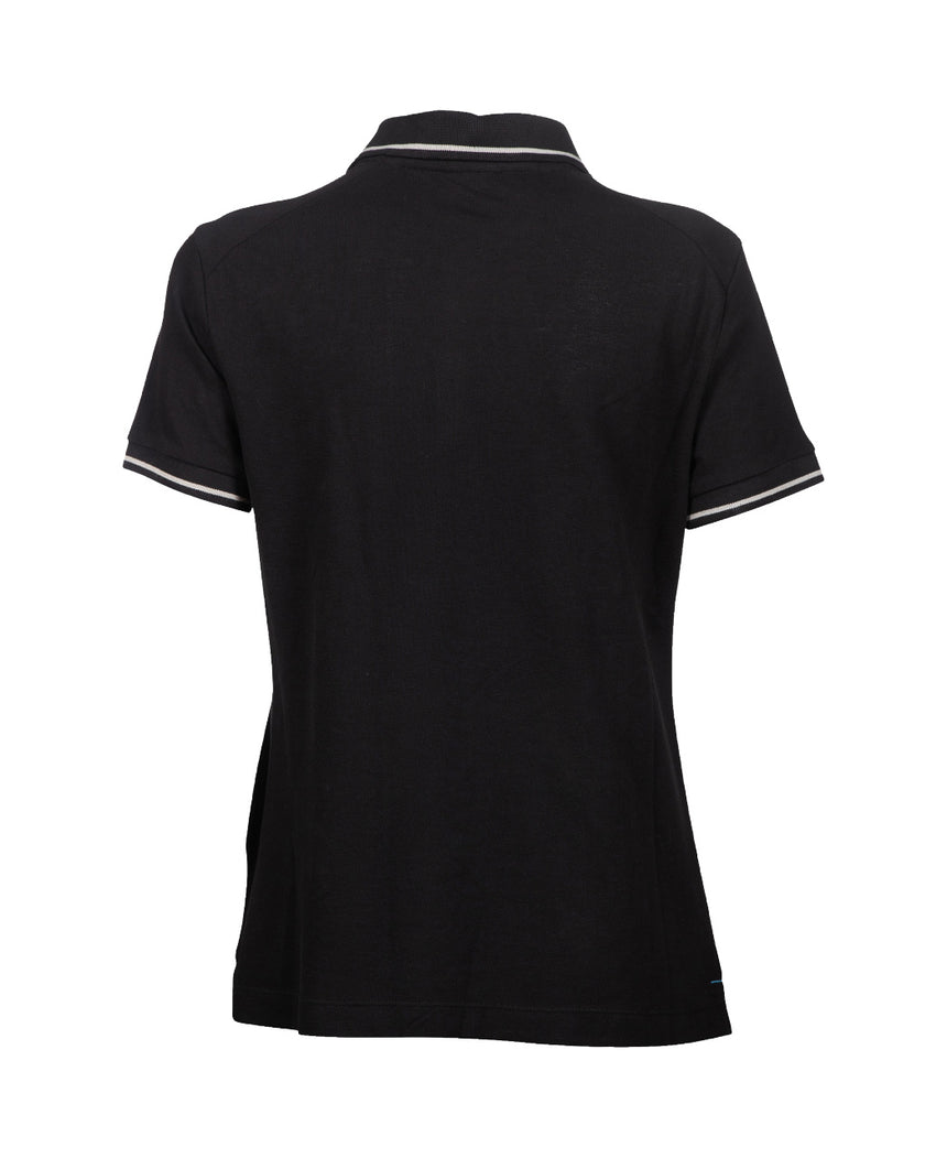 Arena Dames Poloshirt Team Solid Cotton Zwart