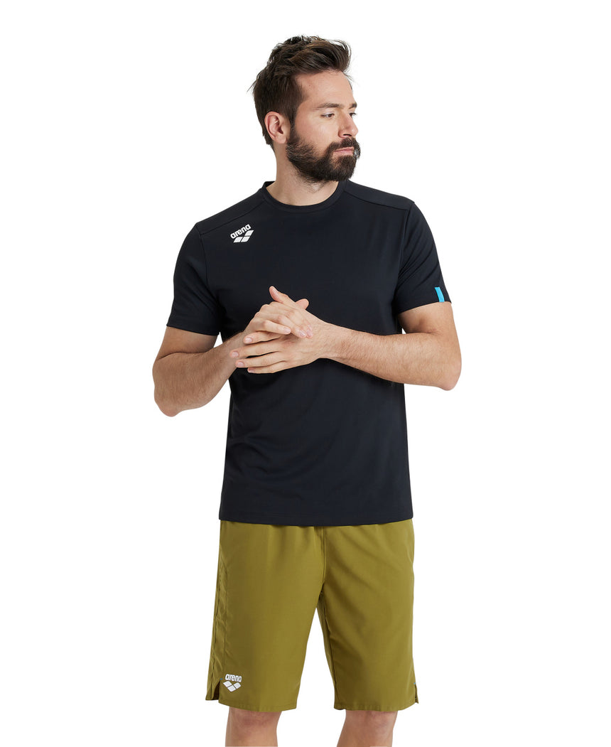 Arena T-shirt Team Solid Zwart