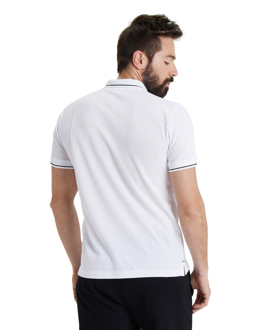 Arena Poloshirt Team Solid Cotton Wit