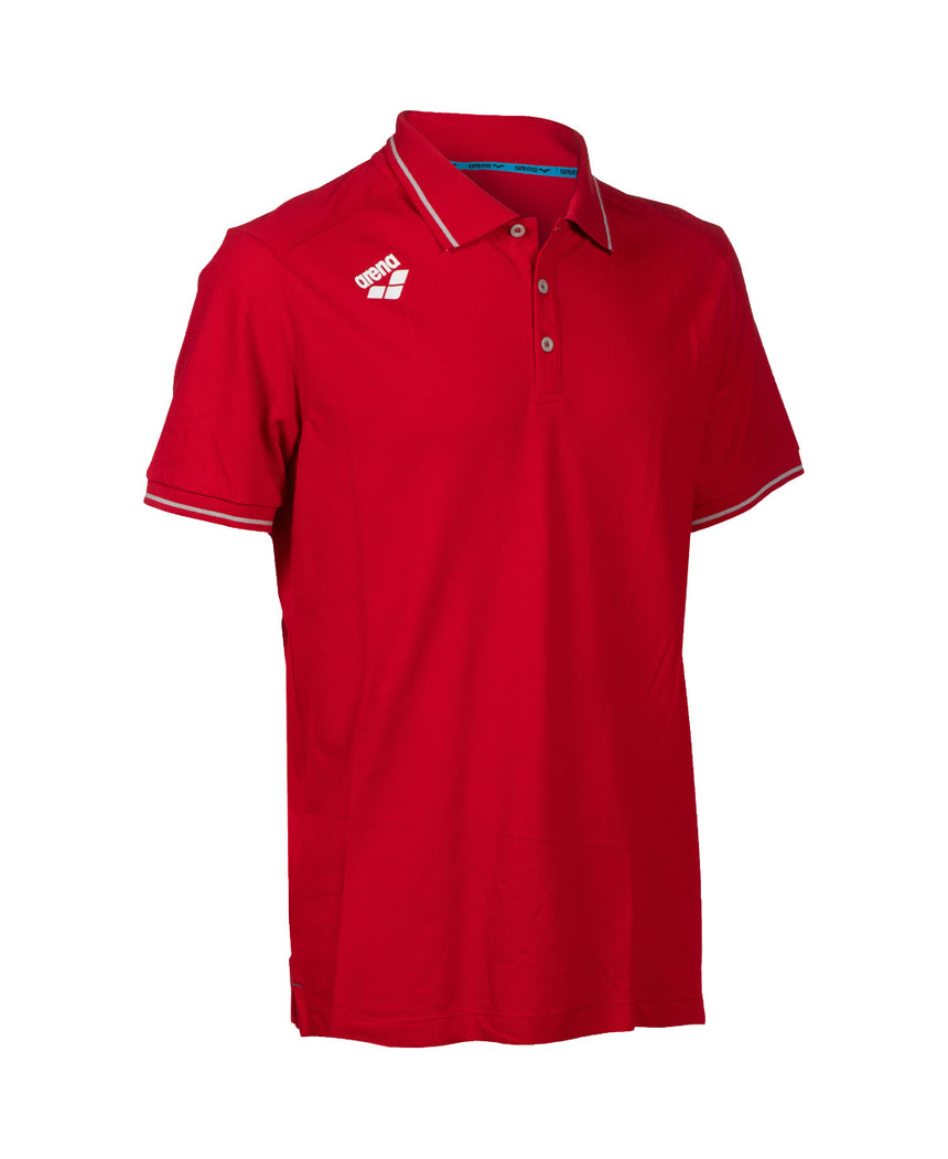 Arena Poloshirt Team Solid Cotton Rood
