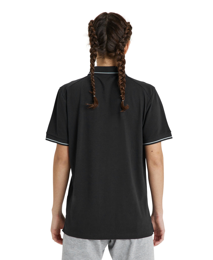 Arena Poloshirt Team Solid Cotton Zwart