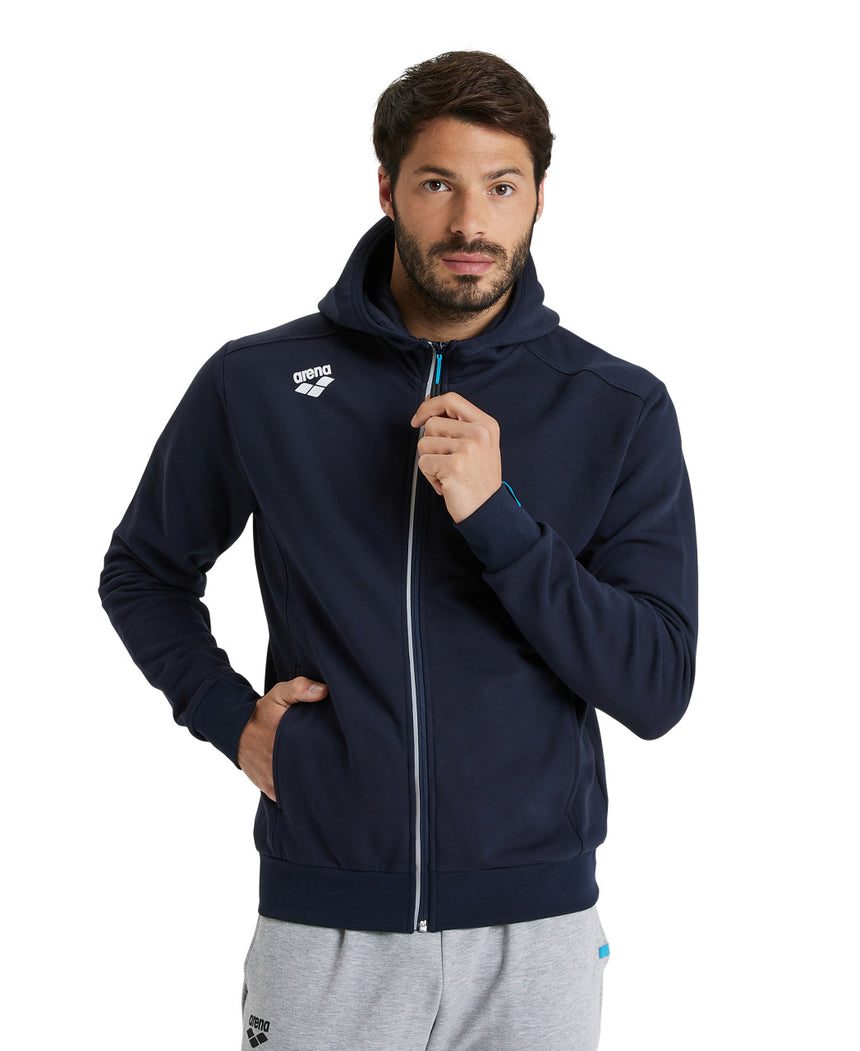 Arena Jas Team Hooded Jacket Panel Marine