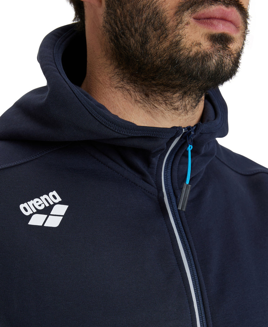 Arena Jas Team Hooded Jacket Panel Marine