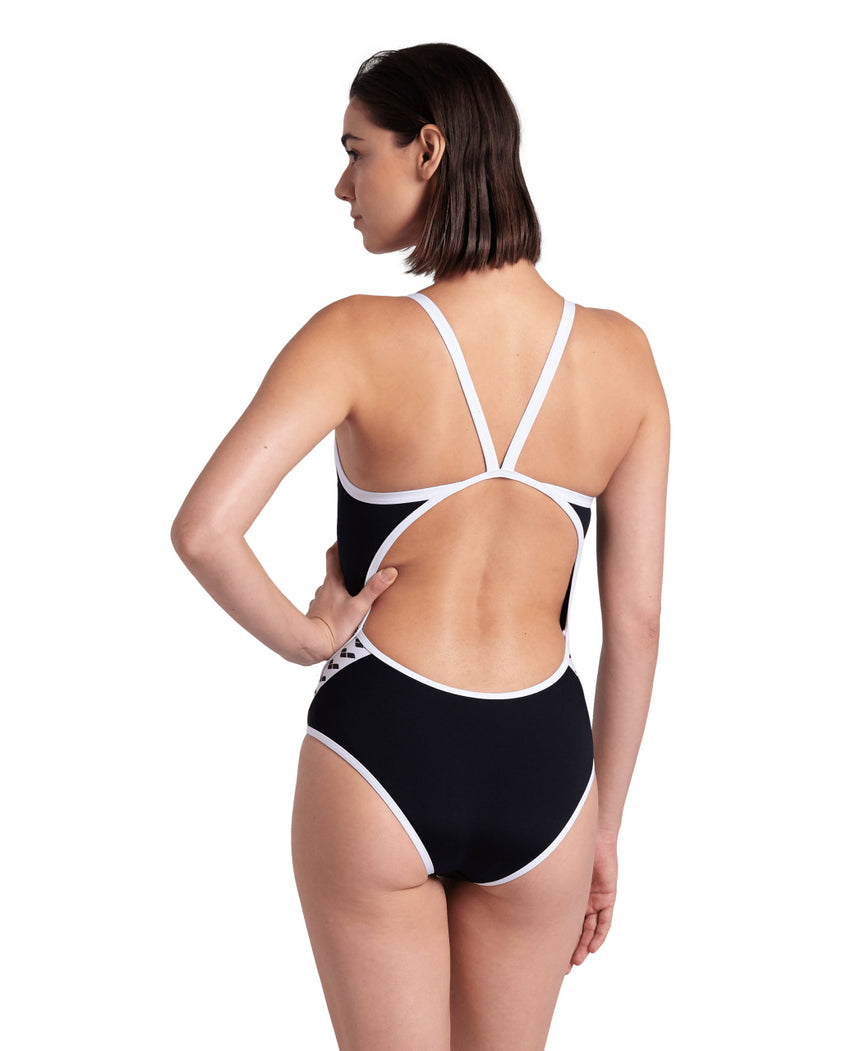 Arena Badpak Icons Super Fly Back Solid Zwart/Wit