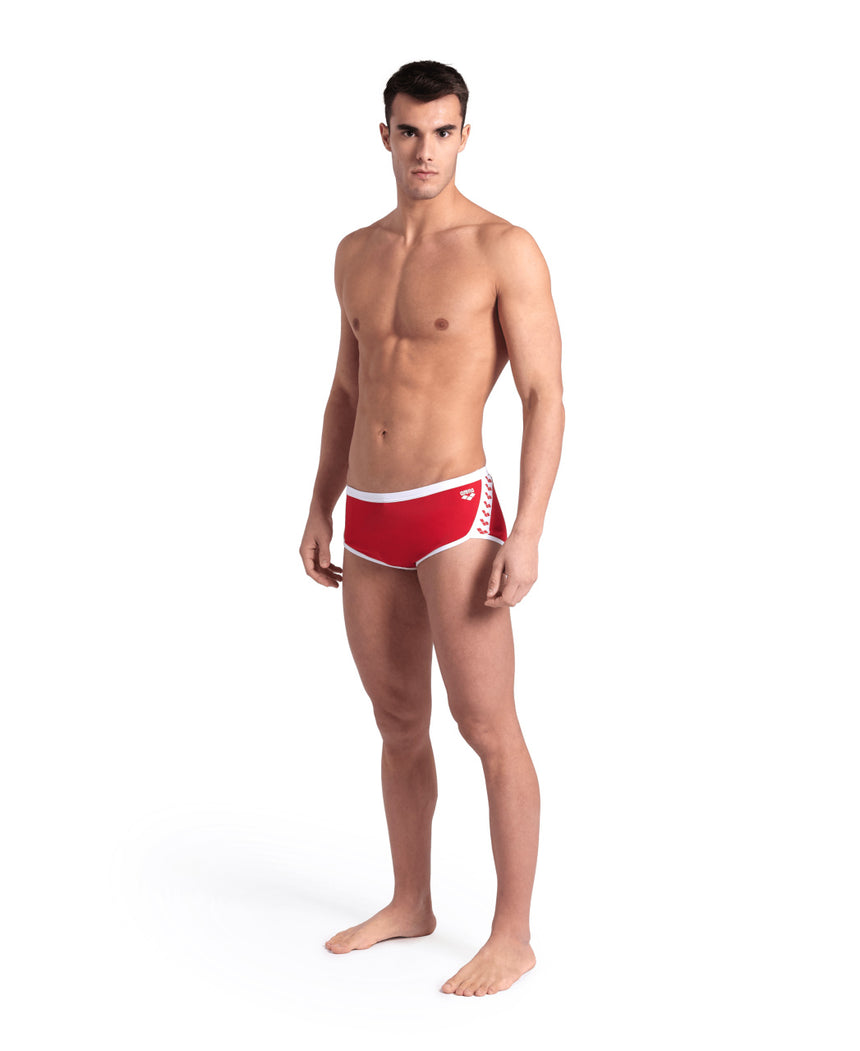 Arena Zwemboxer Icons Low Waist Short Solid Rood/Wit