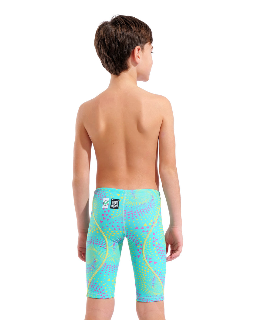 Arena Jongens Wedstrijdjammer Powerskin ST Next Limited Edition Fireflow/Blauwgroen