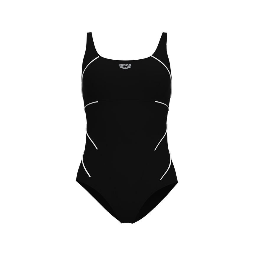 Arena Dames Badpak Jewel One Piece Low C Cup R Zwart Wit