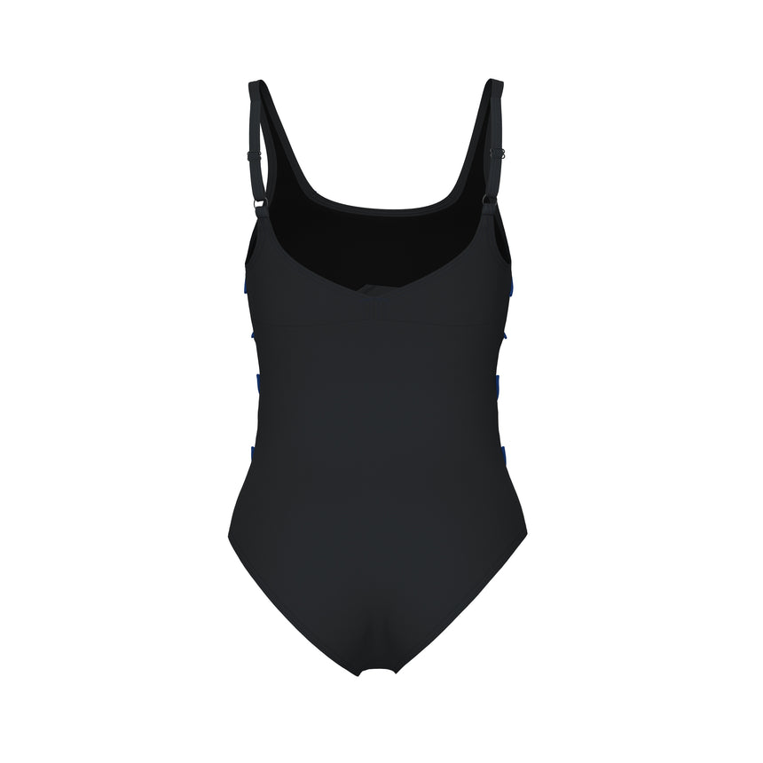 Arena Damen Badeanzug Jewel Low C Cup R Nacht/Grau/Leuchtblau