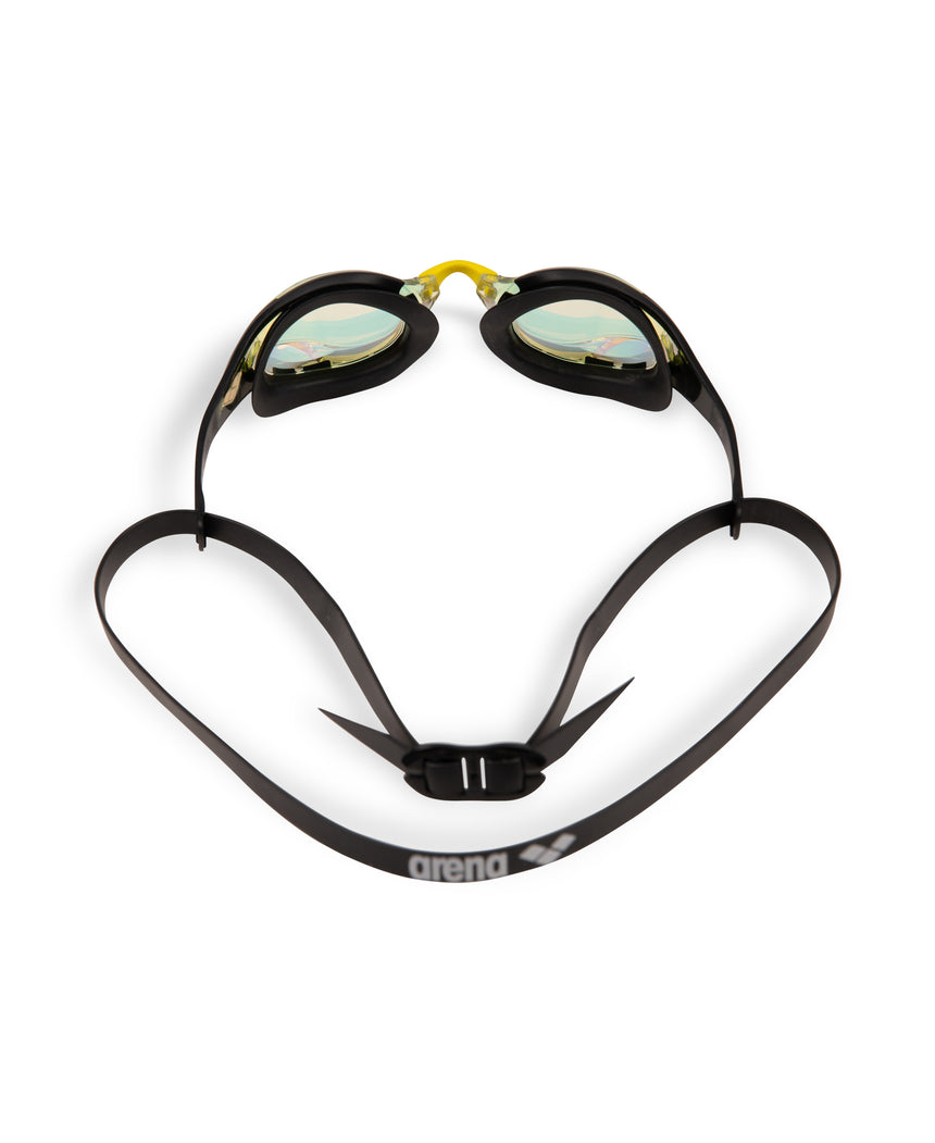 Arena Schwimmbrille Cobra Edge Swipe Mirror Gelb-Kupfer/Schwarz/Schwarz