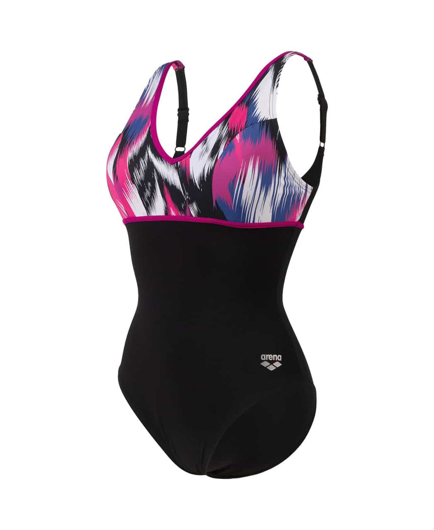 Arena W Bodylift Swimsuit Jennifer Wing Back C Black-Violet