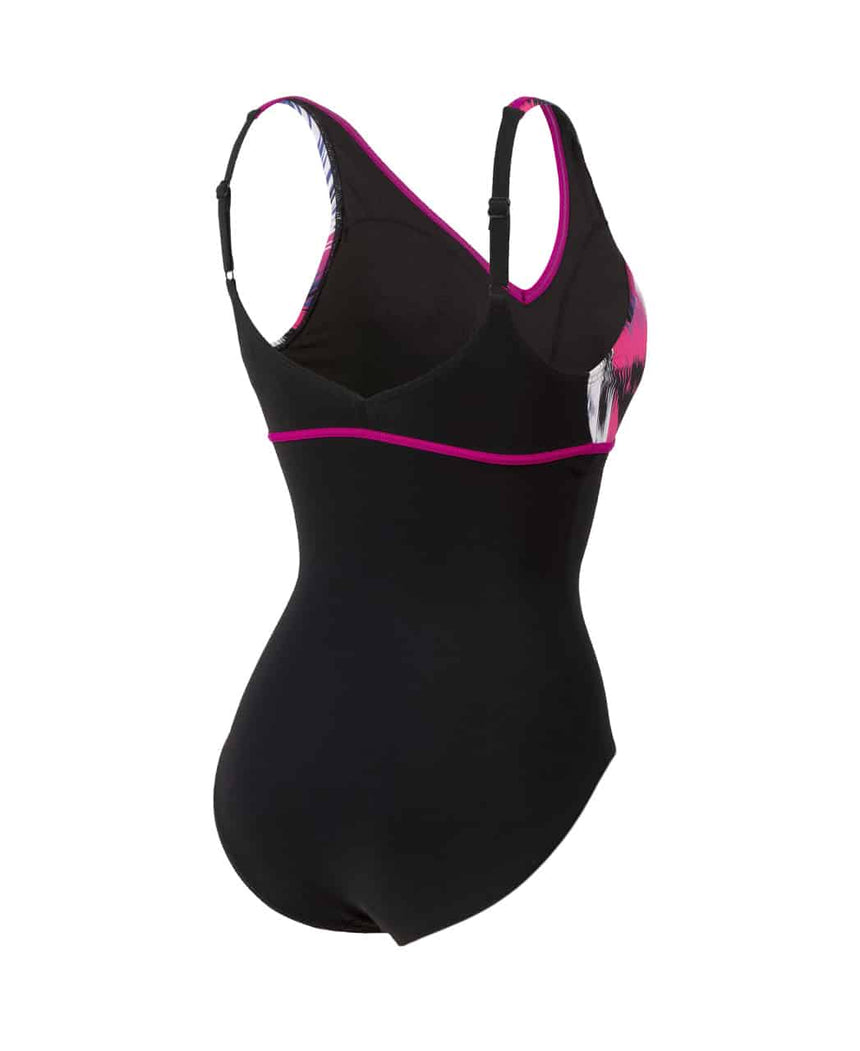 Arena W Bodylift Swimsuit Jennifer Wing Back C Black-Violet