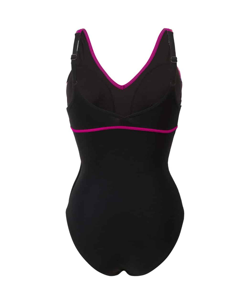 Arena W Bodylift Swimsuit Jennifer Wing Back C Black-Violet