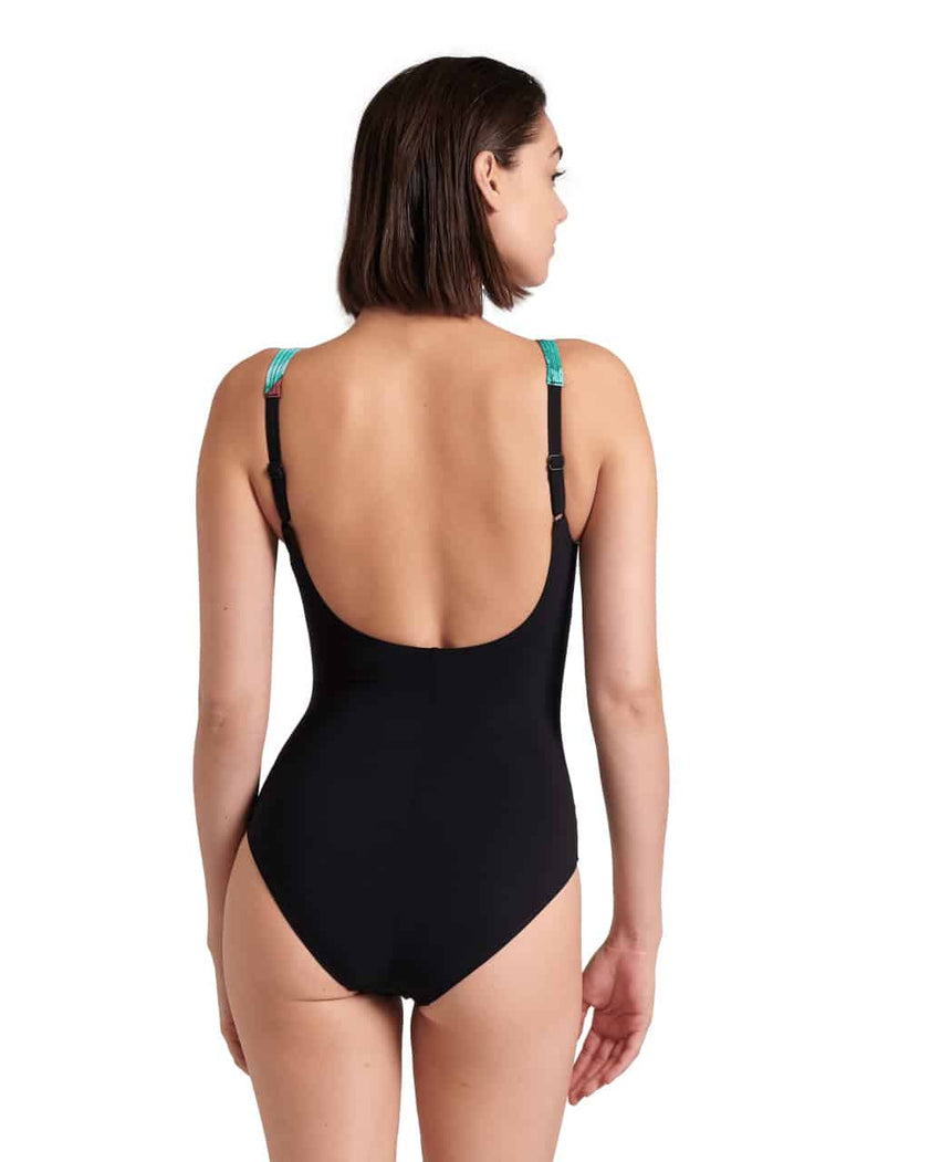 Arena W Bodylift Swimsuit Stefania Back C black-grape Violet