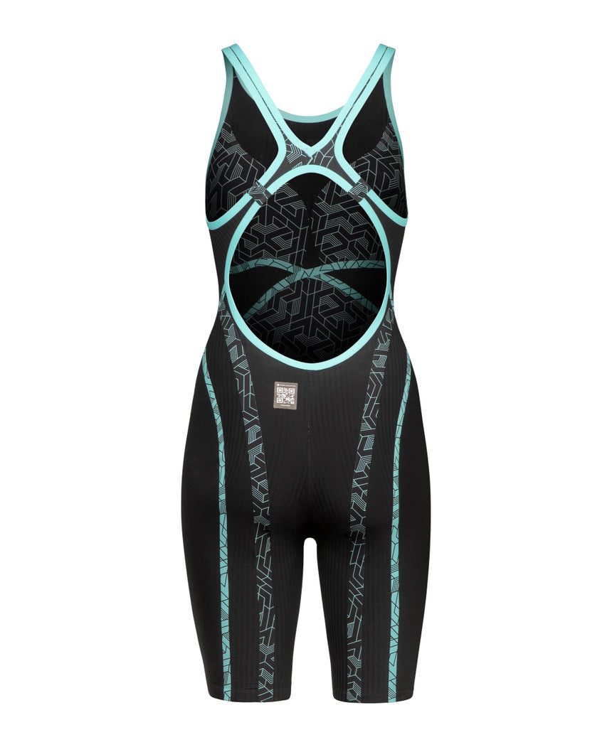 Arena wedstrijdbadpak Powerskin Primo Open Rug Zwart