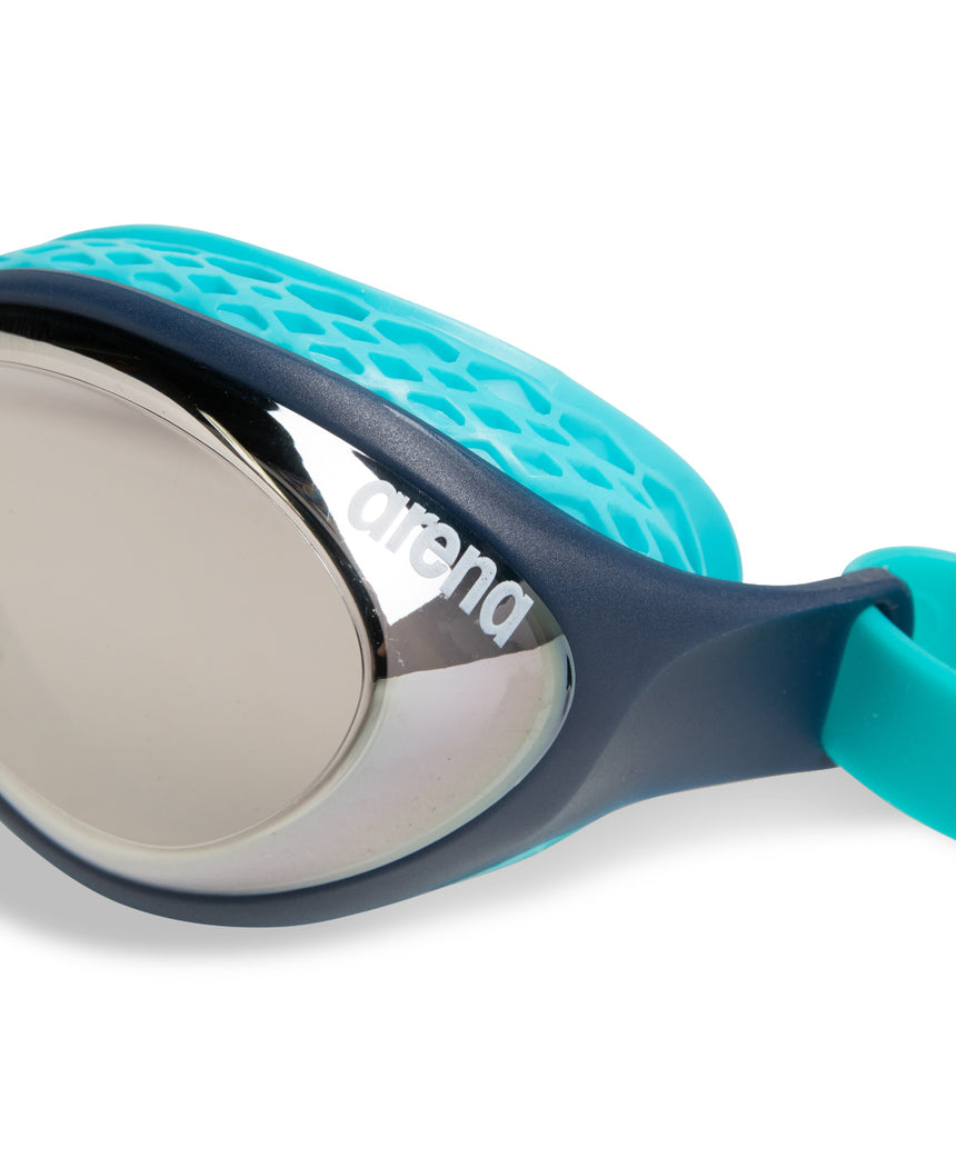 Arena Kinder Schwimmbrille Air Mirror Silber/Navy/Blau