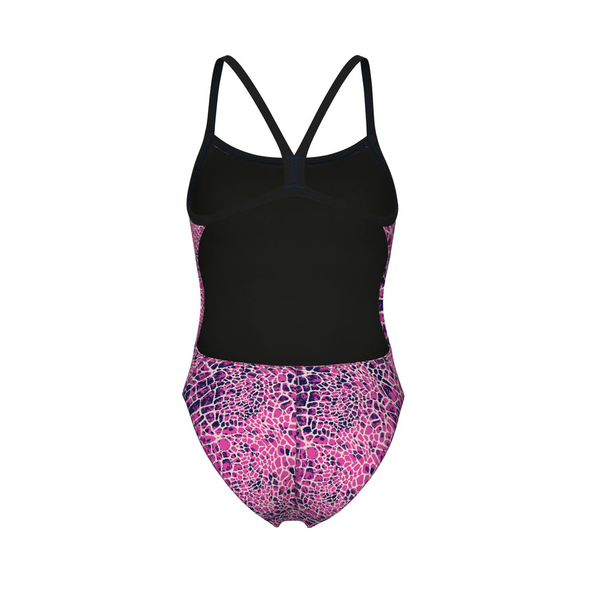 Arena Badeanzug Challenge Back Snakeskin Rosa