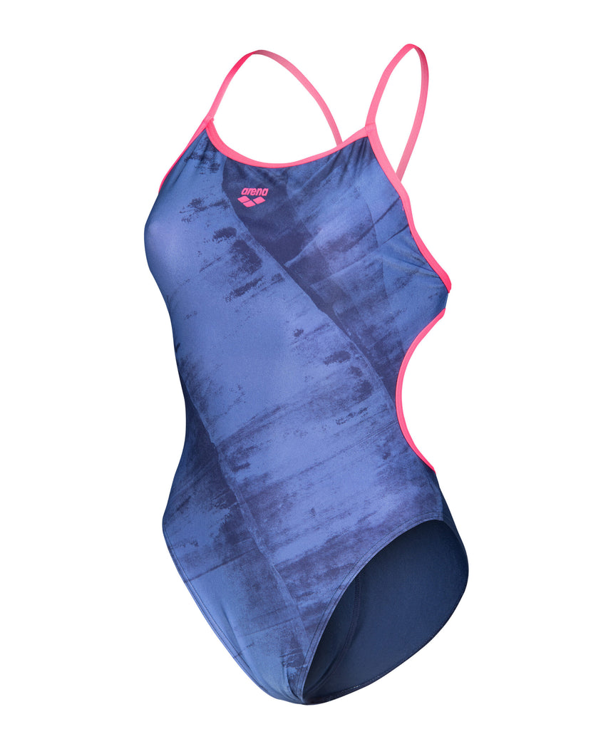 Arena Badeanzug Lace Back Arch Blau/Rosa