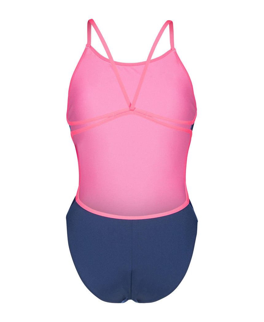 Arena Badeanzug Lace Back Arch Blau/Rosa