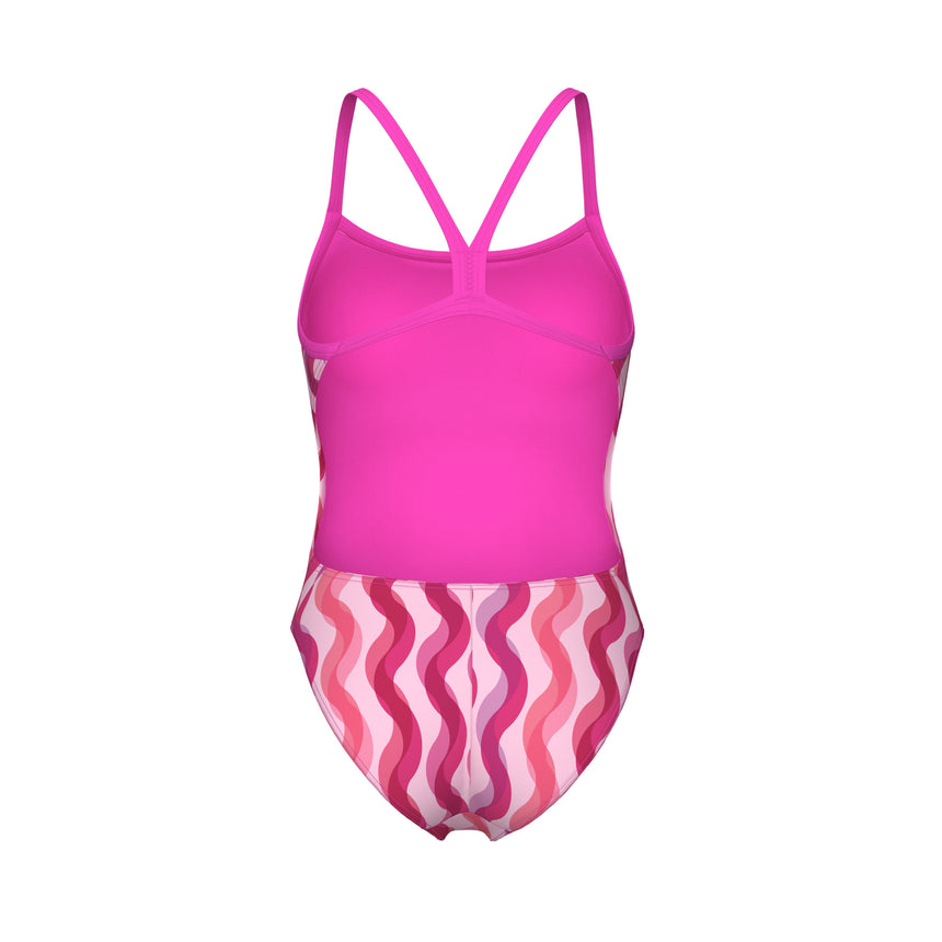 Arena Badeanzug Ripple Print Rosa