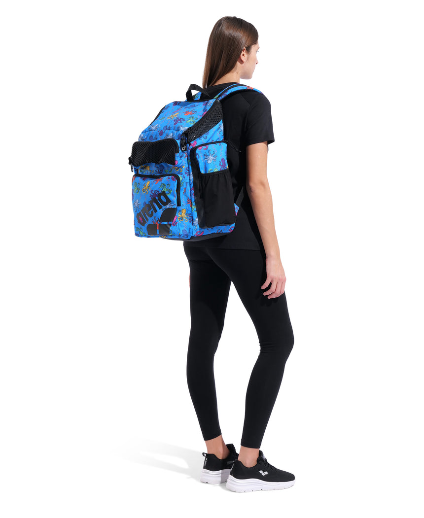 Arena One Go Backpack 45L AO Octopus worn view