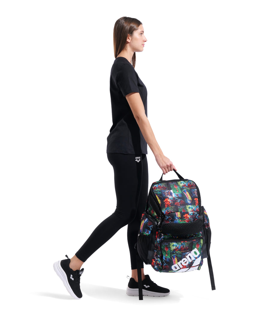 Arena One Go Backpack 45L AO Animalier carried view