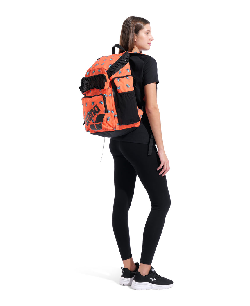 Arena One Go Backpack 45L AO Yee-Ha worn view