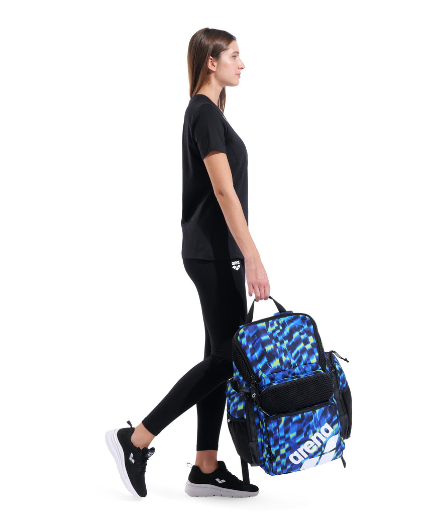Arena One Go Backpack 45L AO Aqua Gleam rear product view