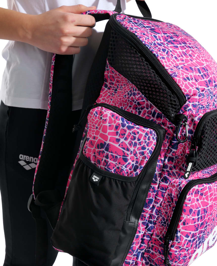 Arena Rugtas 45L One Go Snakeskin Roze