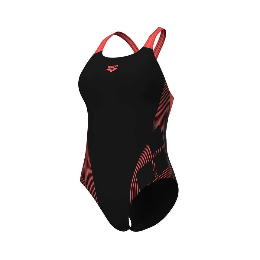 Arena Damen Badeanzug Lily Swim Pro Back LB Schwarz/Schwarz/Calypso