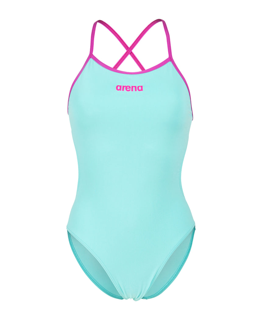 Arena Dames Badpak Tie Back Solid Water Very Fuchsia