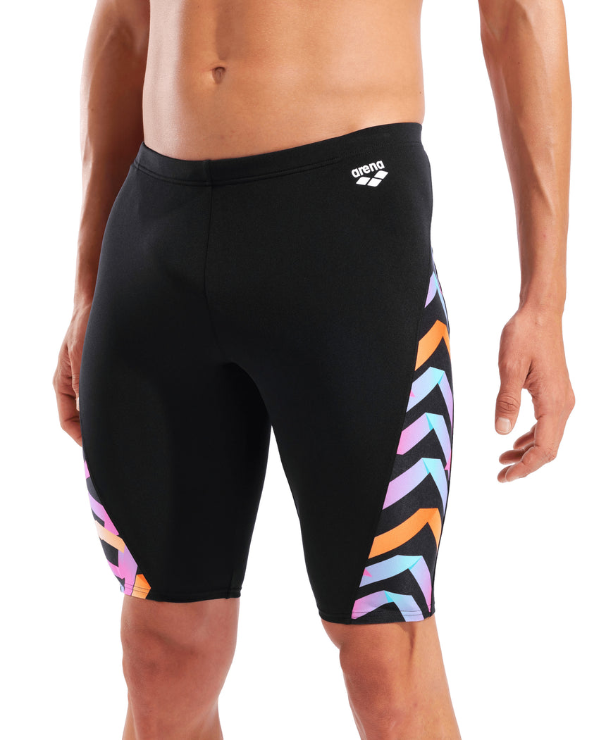 Arena Heren Zwemjammer Texture Zwart Multicolor