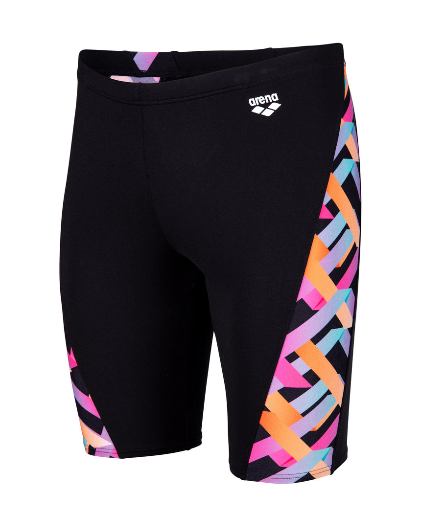 Arena Heren Zwemjammer Texture Zwart Multicolor