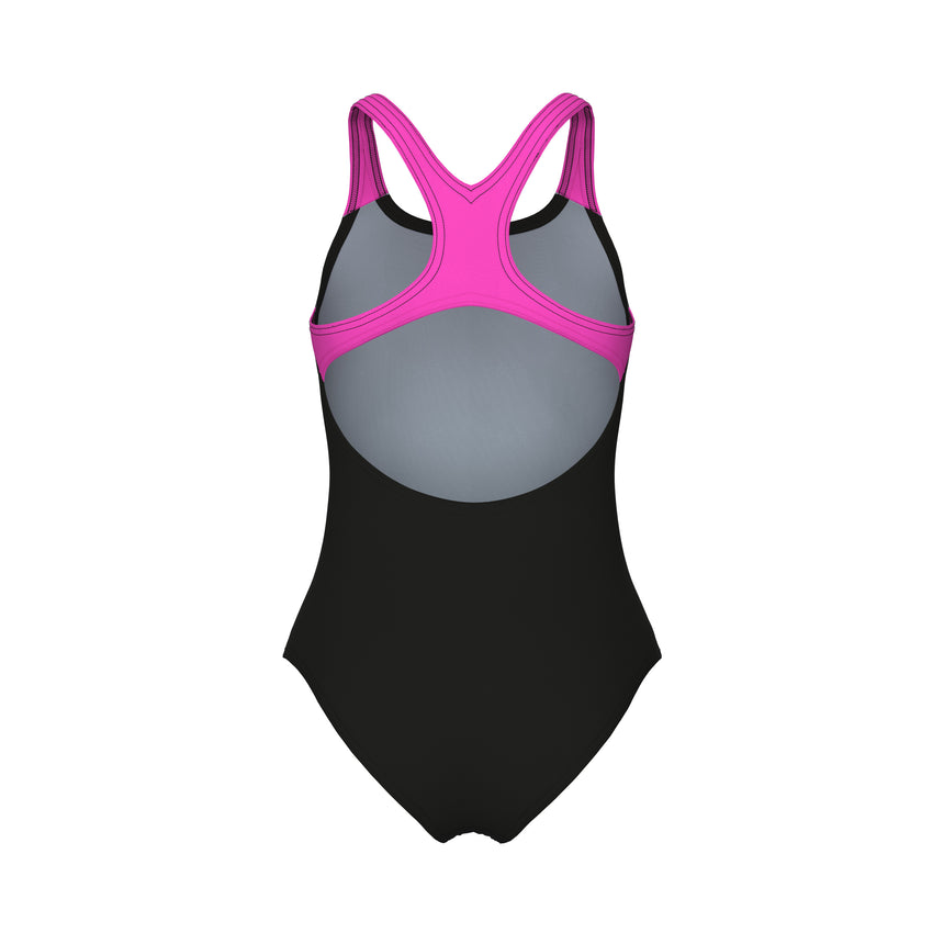 Arena Meisjes Badpak Dots Swim Pro Back Zwart Multicolor Shocking Pink