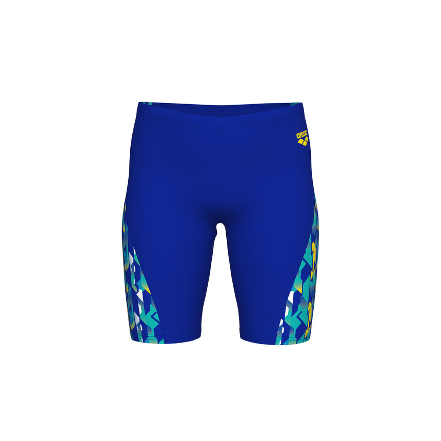 Arena Jungen Schwimmjammer Print Neonblau Gelb Multicolor