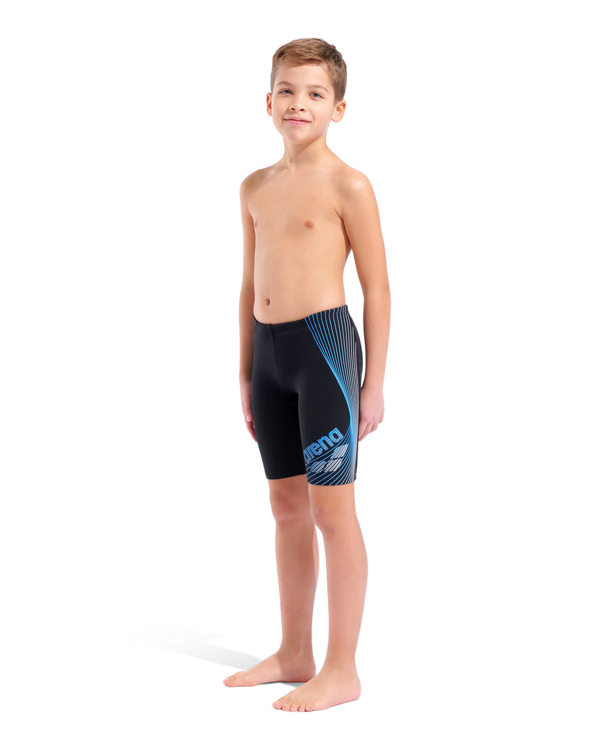 Arena Jungen Schwimmjammer Design Schwarz/Türkis/Weiß