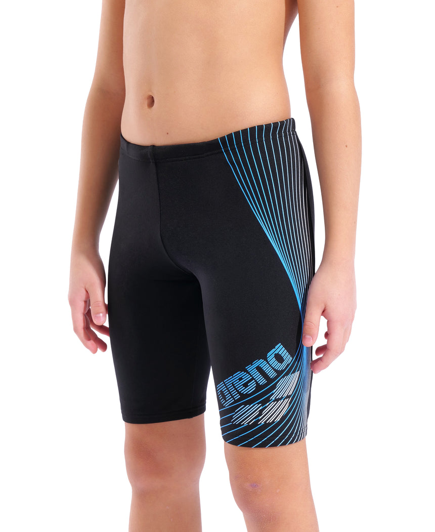 Arena Jungen Schwimmjammer Design Schwarz/Türkis/Weiß