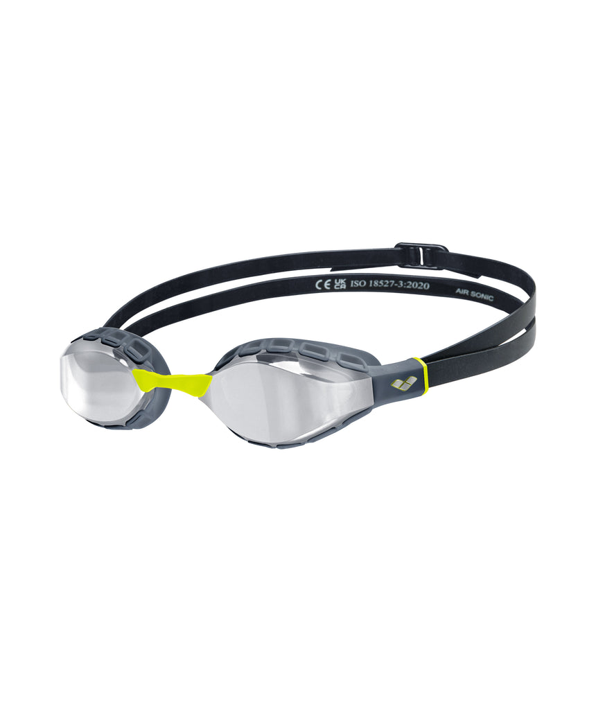 Arena Wedstrijdzwembril Air Sonic Mirror Zilver Antraciet