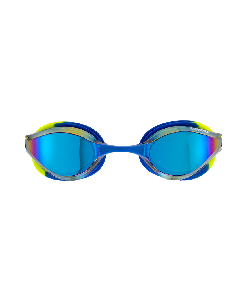 Arena Kinderzwembril Python Junior Mirror Blauw Lime