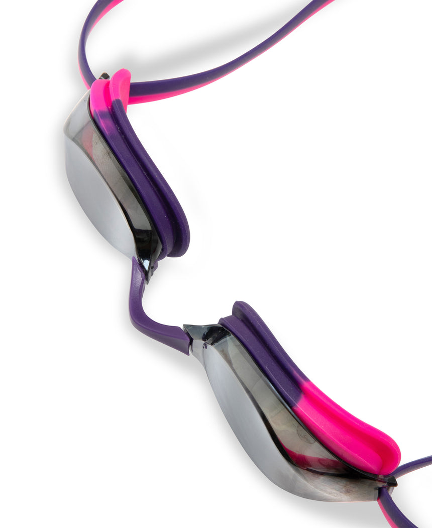 Arena Kinderzwembril Python Junior Mirror Zilver Shocking Pink Plum